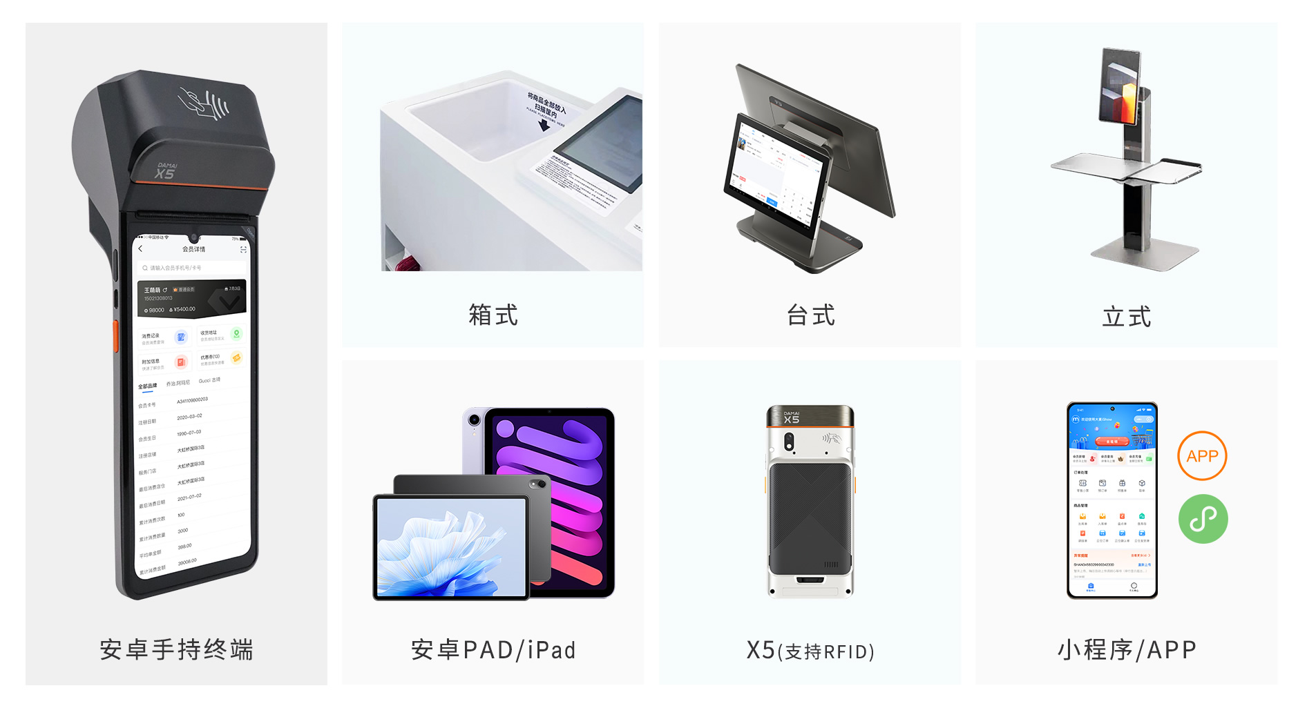 EVO厅大麦，POS收银重要机型展示